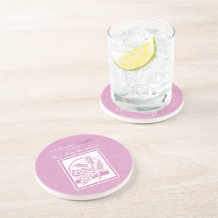 Dessous De Verre En Grès Première communion de la fille, rose