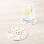 Dessous De Verre En Grès Pretty Peaches Floral (Côté)