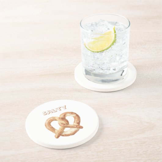 Dessous De Verre En Grès Pretzel salé (Côté)