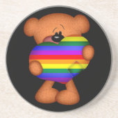 Dessous De Verre En Grès Pride Coeur Teddy Ours (Devant)