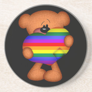 Dessous De Verre En Grès Pride Coeur Teddy Ours