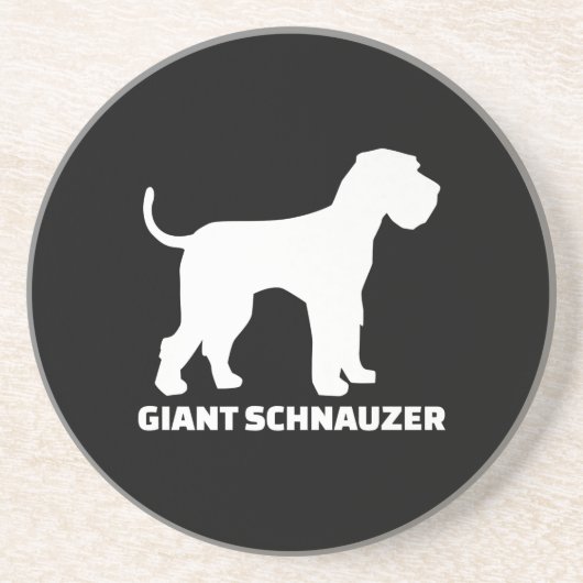 Dessous De Verre En Grès prime de schnauzer géant (Devant)