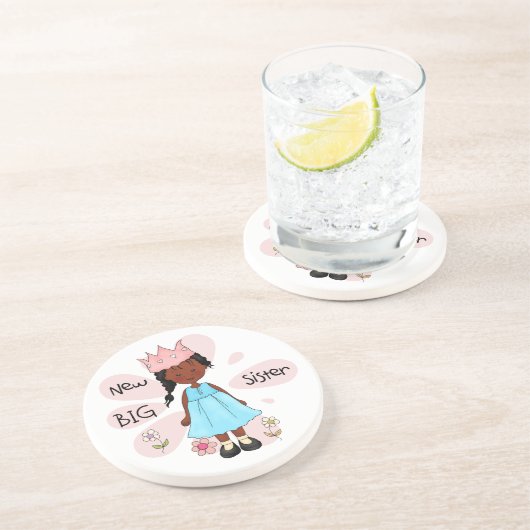 Dessous De Verre En Grès Princesse Big Soeur Africaine Américaine (Côté)