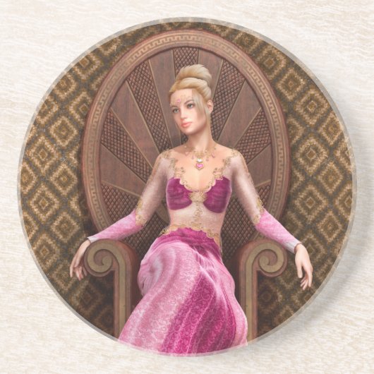 Dessous De Verre En Grès Princesse de conte de fées (Devant)