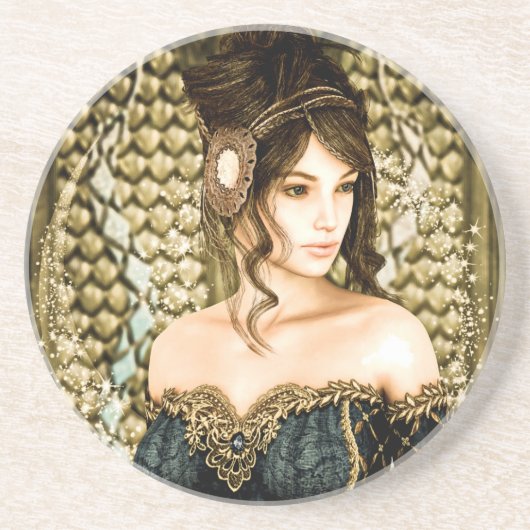 Dessous De Verre En Grès Princesse de conte de fées (Devant)