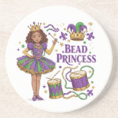 Dessous De Verre En Grès Princesse de Perles - Mardi Gras (Devant)