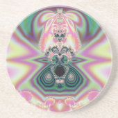 Dessous De Verre En Grès Princesse rose Abstraite (Devant)