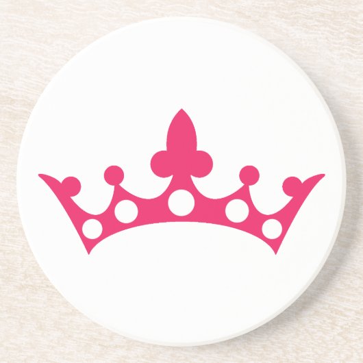 Dessous De Verre En Grès Princesse Rose Tiara (Devant)