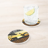 Dessous De Verre En Grès Printed African Safari Scene Coaster (Côté)