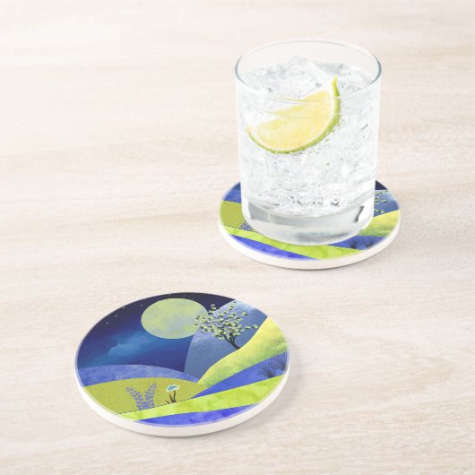 Dessous De Verre En Grès Printemps (Côté)