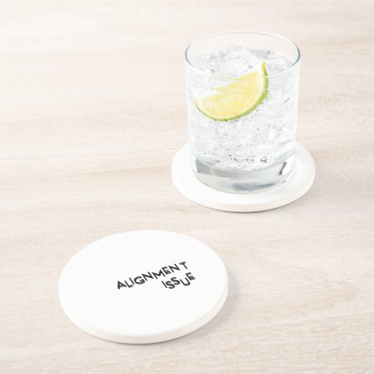 Dessous De Verre En Grès Problème d'alignement Absorbant Grès Naturel (Côté)