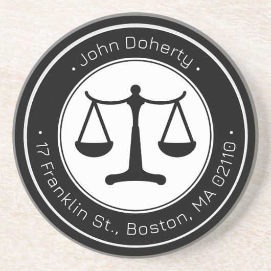 Dessous De Verre En Grès Procureur | Scales de justice (Devant)