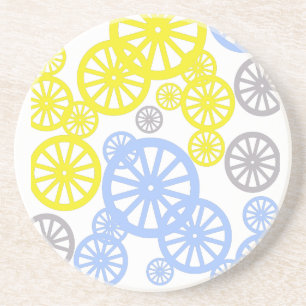 Dessous De Verre En Grès Produit de cercle de roue joyeuse funky