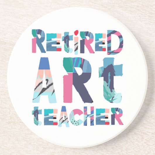 Dessous De Verre En Grès Professeur d'art à la retraite Enseignement Cadeau (Devant)