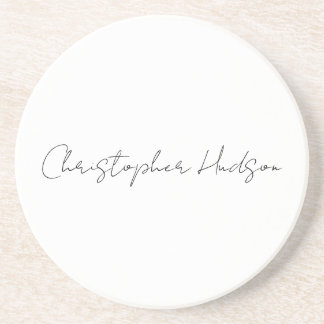 Dessous De Verre En Grès Professionnel Blanc Plat Créatif Chic Calligraphie