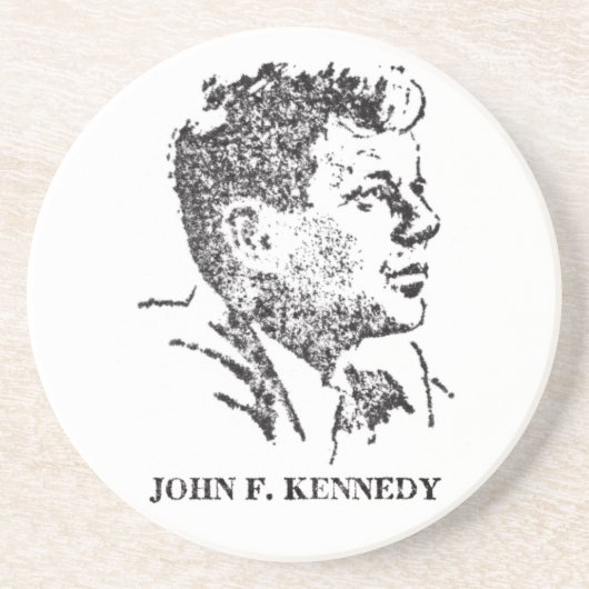 Dessous De Verre En Grès Profil de John F. Kennedy en 1963 (Devant)