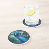 Dessous De Verre En Grès Profil Peacock (Côté)