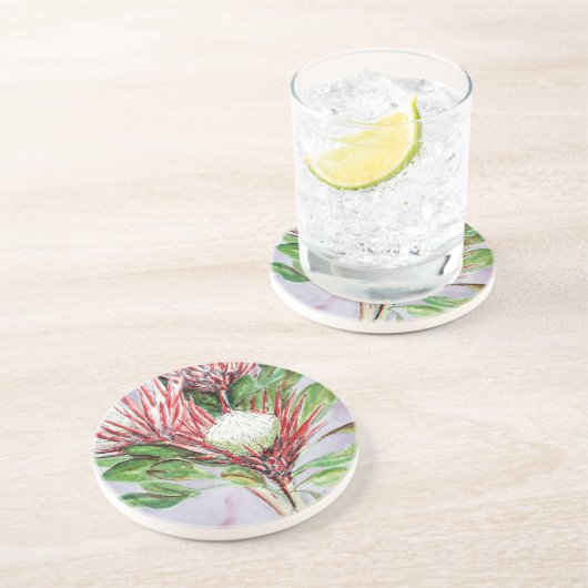 Dessous De Verre En Grès Protéas (Côté)