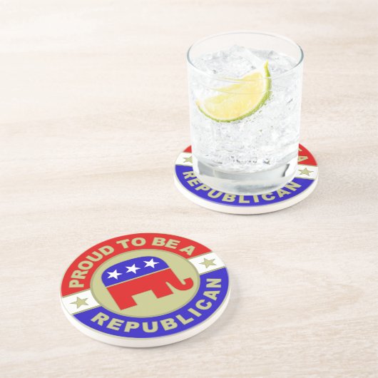 Dessous De Verre En Grès Proud républican (Côté)