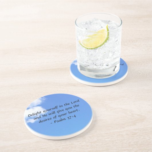 Dessous De Verre En Grès Psaume 37:4 (Côté)