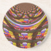 Dessous De Verre En Grès Psychédélique Pâques Kaleidoscope Art (Devant)