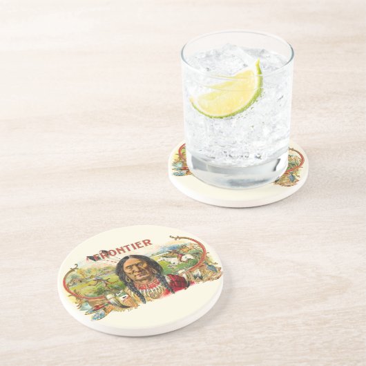 Dessous De Verre En Grès Publicité de cigar Frontier (Côté)