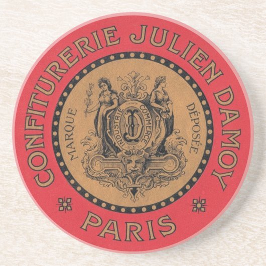 Dessous De Verre En Grès Publicité vintage Confiturerie (Devant)