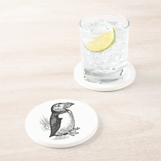 Dessous De Verre En Grès Puffin (Côté)