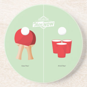 Dessous De Verre En Grès Puis et maintenant : Ping-pong