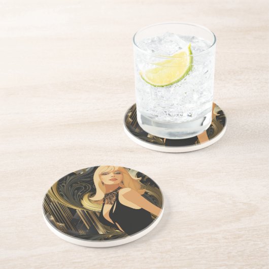 DESSOUS DE VERRE EN GRÈS PUISSANCE DE BEAUTÉ #3 (Côté)