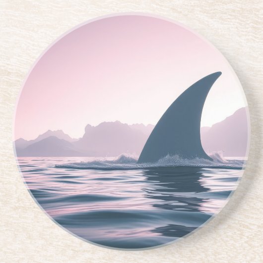 Dessous De Verre En Grès Puissance de l'aileron de requin (Devant)