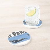 DESSOUS DE VERRE EN GRÈS PUISSANCE DE L'AIR (Côté)