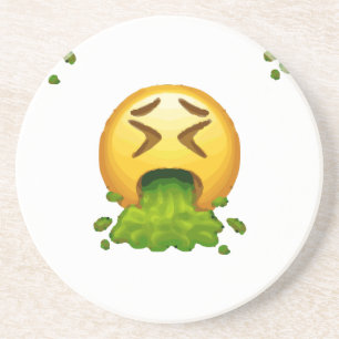 Dessous De Verre En Grès puking émoji