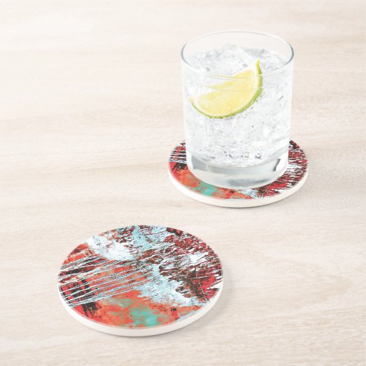 Dessous de verre en grès – Pulsation de corrosion (Côté)