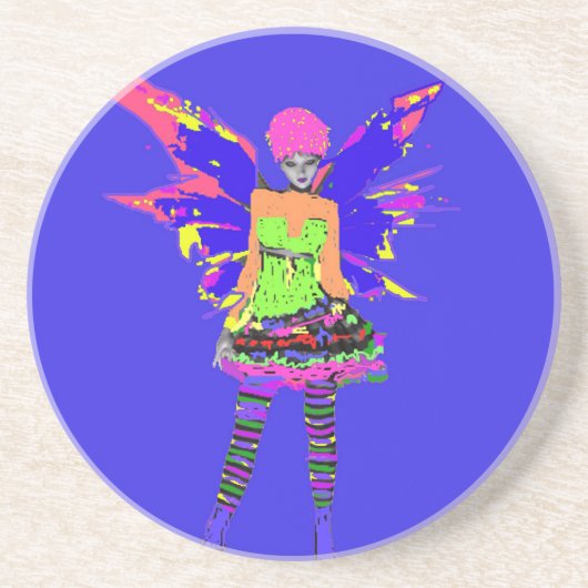 Dessous De Verre En Grès Punk Rock Fairy (Devant)