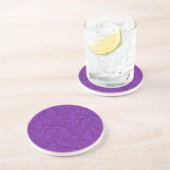 Dessous De Verre En Grès Purple Paisley (Côté)