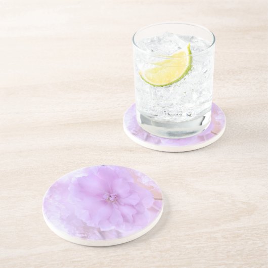 Dessous De Verre En Grès Purple Pansy (Côté)