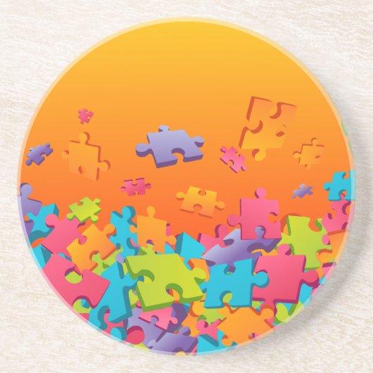 Dessous De Verre En Grès Puzzle (Devant)