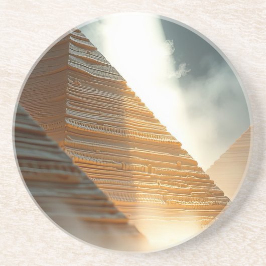 Dessous De Verre En Grès Pyramides (Devant)