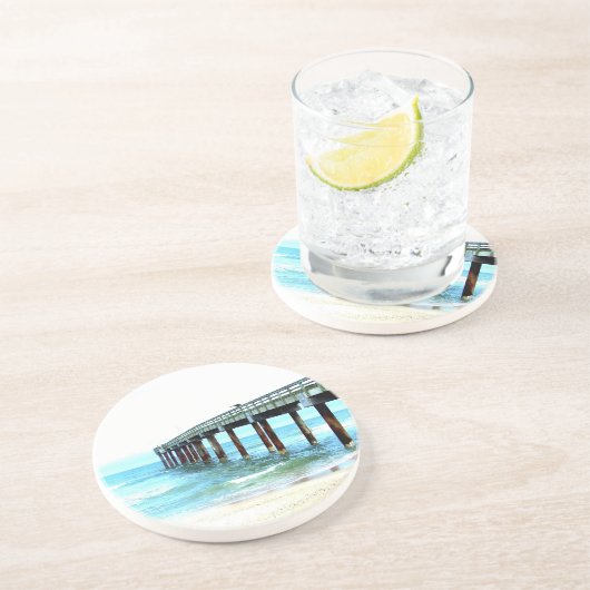 Dessous De Verre En Grès Quai de pêche St. Augustine (Côté)