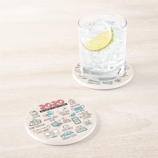 Dessous De Verre En Grès Quarantine 2020 Activités commémoratives (Côté)