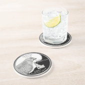 Dessous De Verre En Grès Quartier d'État de Faux Idaho (Côté)