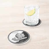 Dessous De Verre En Grès Quartier d'État de Faux Kansas (Côté)