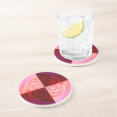 Dessous De Verre En Grès Quartier rose (Côté)