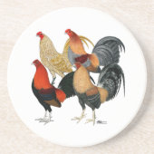 Dessous De Verre En Grès Quatre gamecocks (Devant)