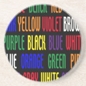 Dessous De Verre En Grès Quelle est ma couleur ? (Devant)