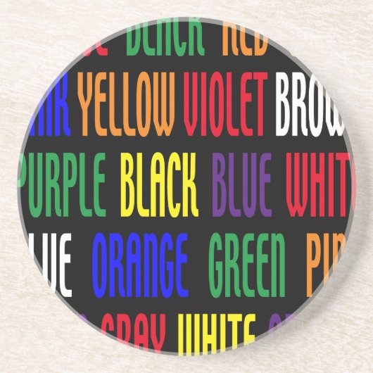 Dessous De Verre En Grès Quelle est ma couleur ? (Devant)