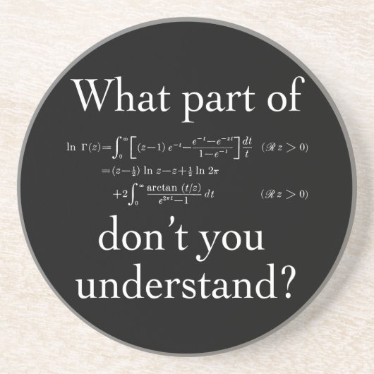 Dessous De Verre En Grès Quelle partie de... Blanc sur foncé (Devant)