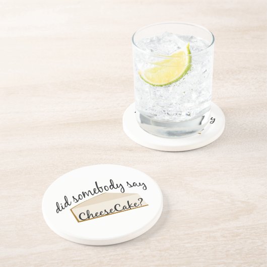 Dessous De Verre En Grès Quelqu'Un Dit Cheesecake ? (Côté)