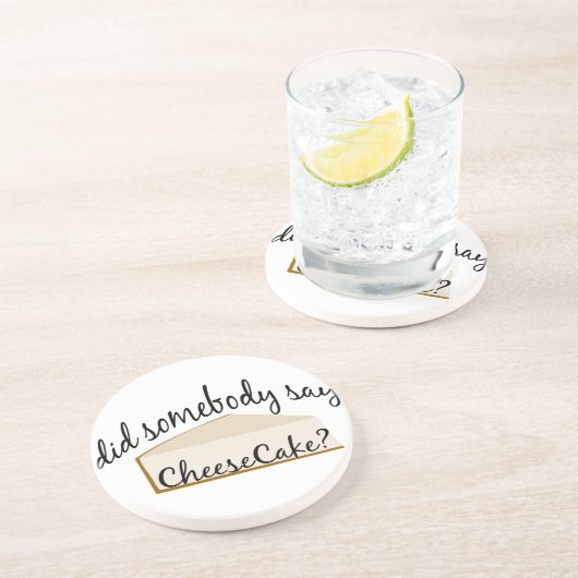 Dessous De Verre En Grès Quelqu'Un Dit Cheesecake ? (Côté)